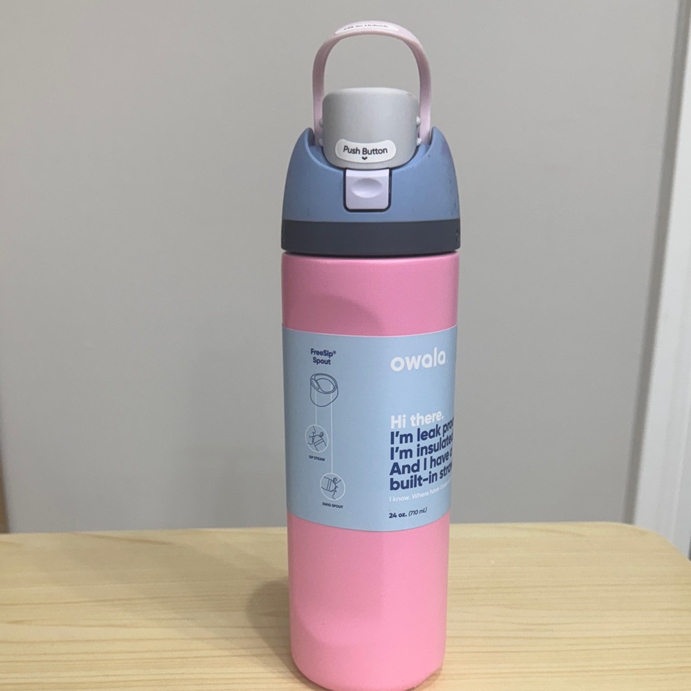 Pink Insulated Water Bottle
